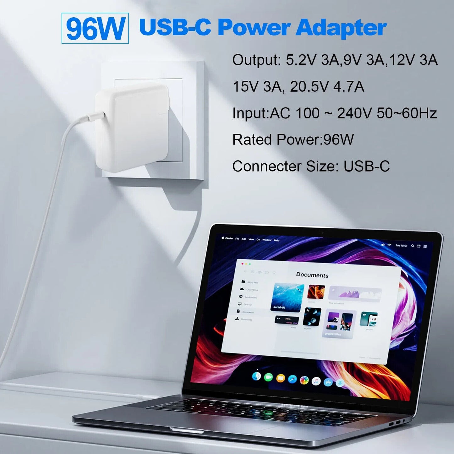 65W USB C Type C Adapter Charger