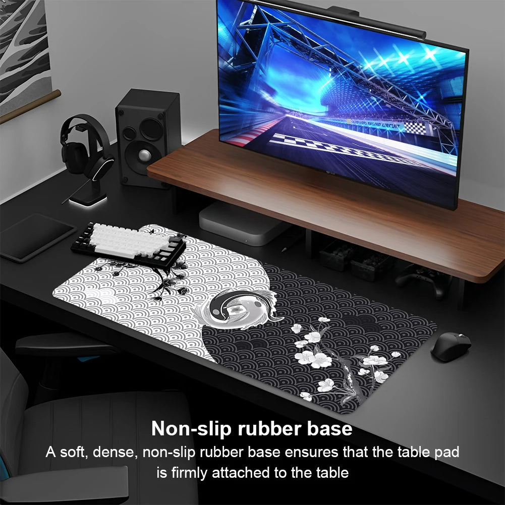 Large mousepad for gaming/work japanese style design
