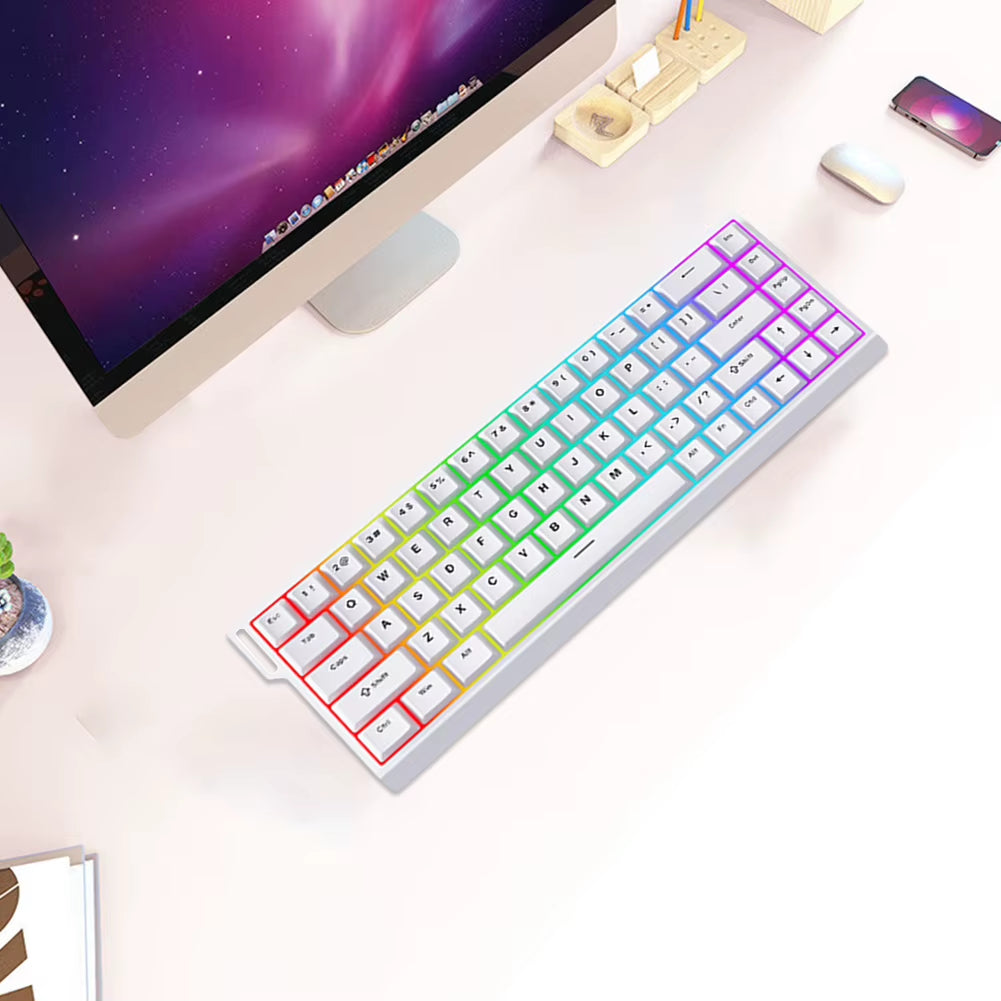 Wired Mechanical Keyboard with Magnetic Switch Rapid Trigger Keyboard 128K Sampling Rate Compact Keyboard for PC Gamer