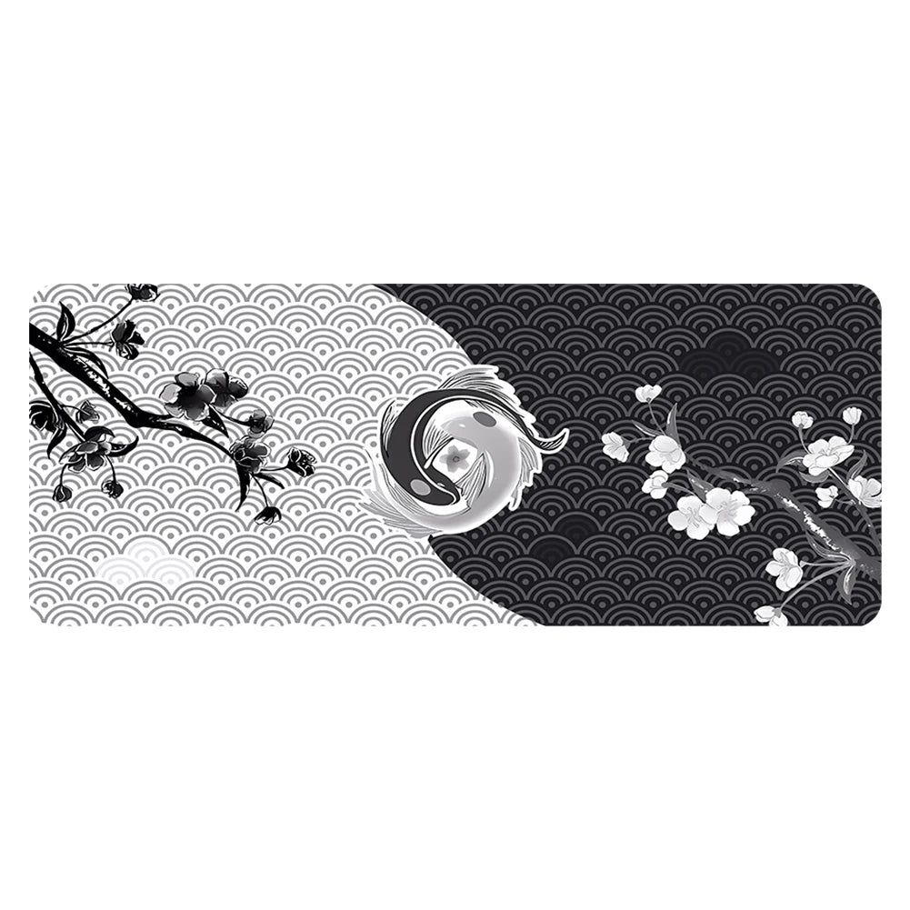 Large mousepad for gaming/work japanese style design