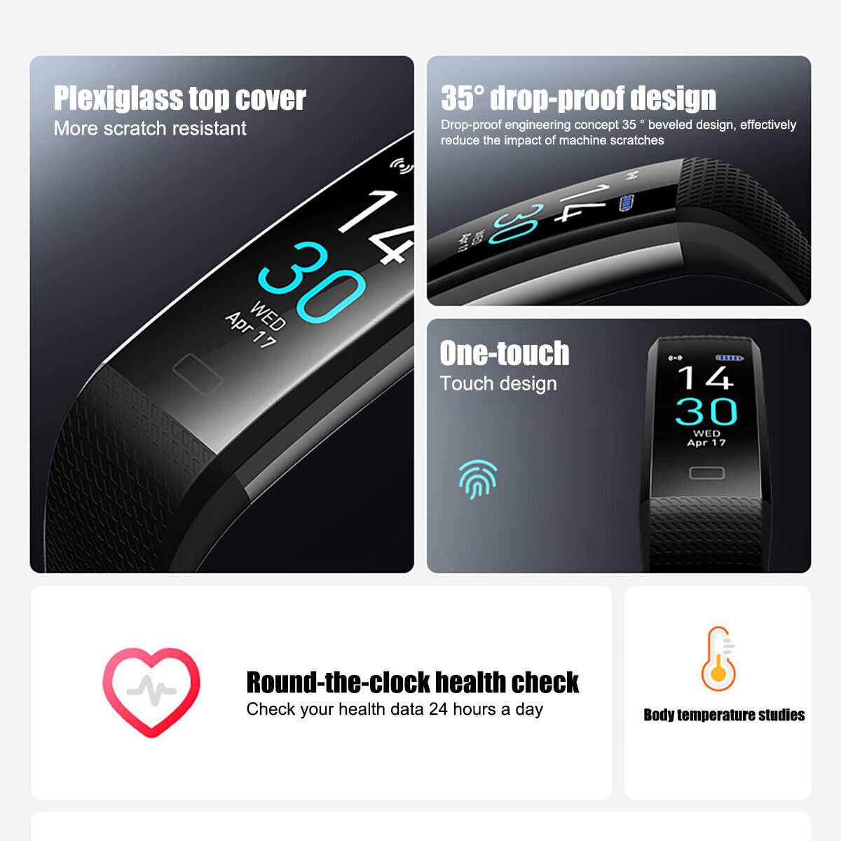 2023 NEW FitBit Smart Watch Activity Tracker Fitness Watches Heart Rate Monitor