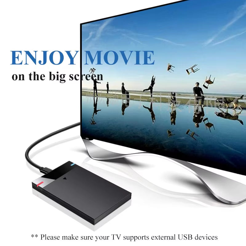 Enclosure HDD Case 2.5 Inch Micro B USB 3.0Type-C Cable External Hard Drive 5TB 5Gbps HD Portable Storage Device Support UASP