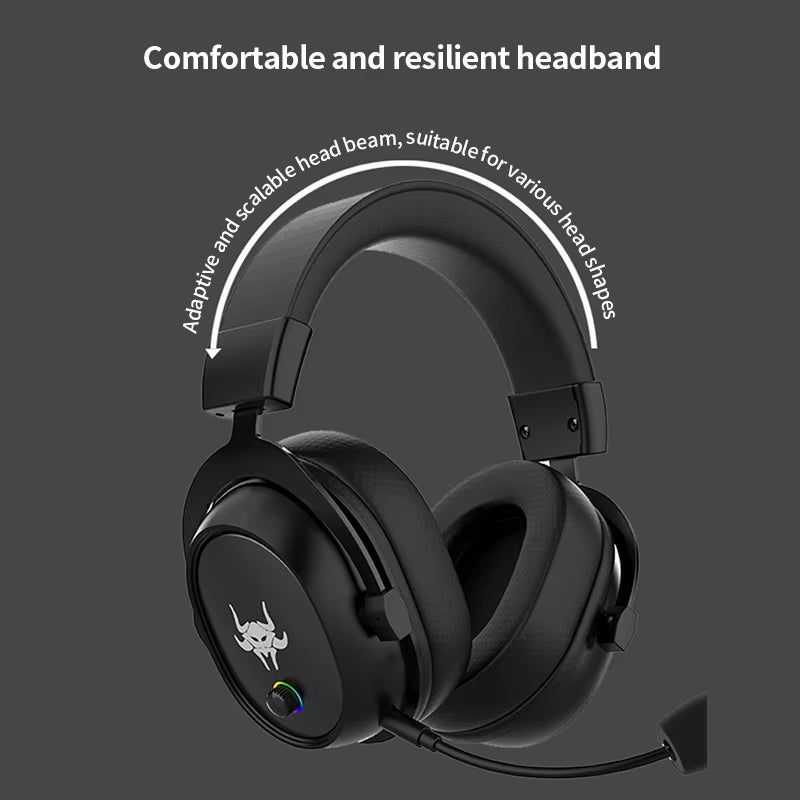 High-End 2.4G Wireless Headphones with Bluetooth Gaming Headset with Microphone Noise Canceling Headphones