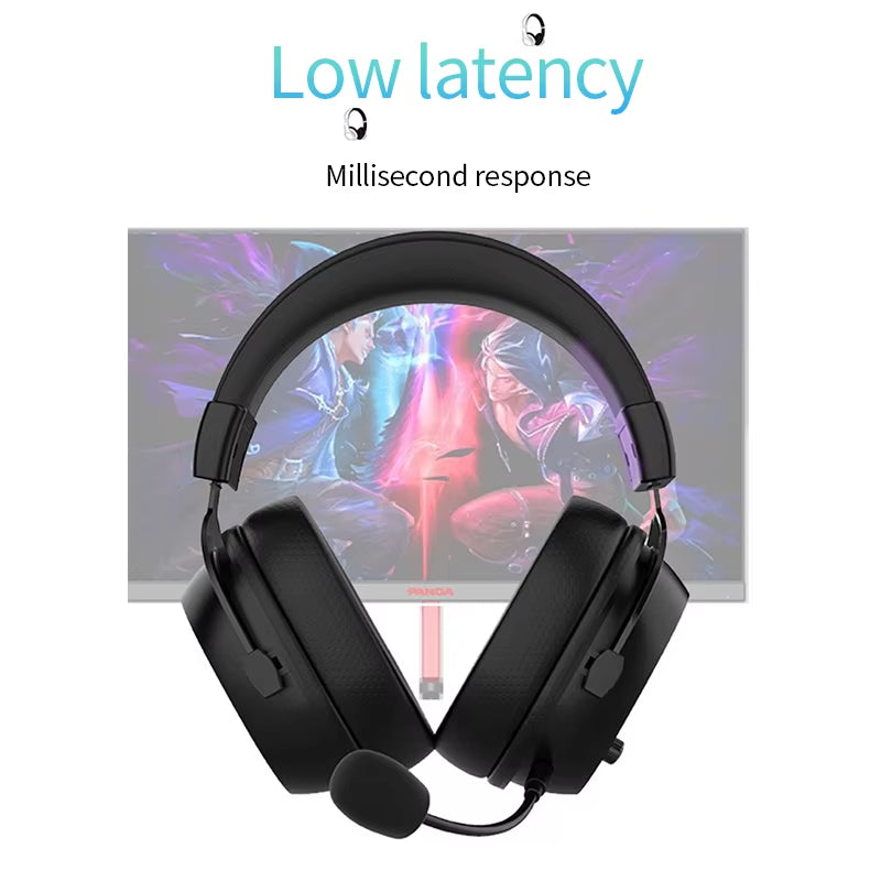 High-End 2.4G Wireless Headphones with Bluetooth Gaming Headset with Microphone Noise Canceling Headphones