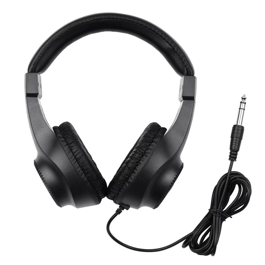 Wired Stereo Monitor Headphones Over-Ear Headset with 50Mm Driver 6.5Mm Plug for Guitar Amplifier Electric Piano Audio Mixer