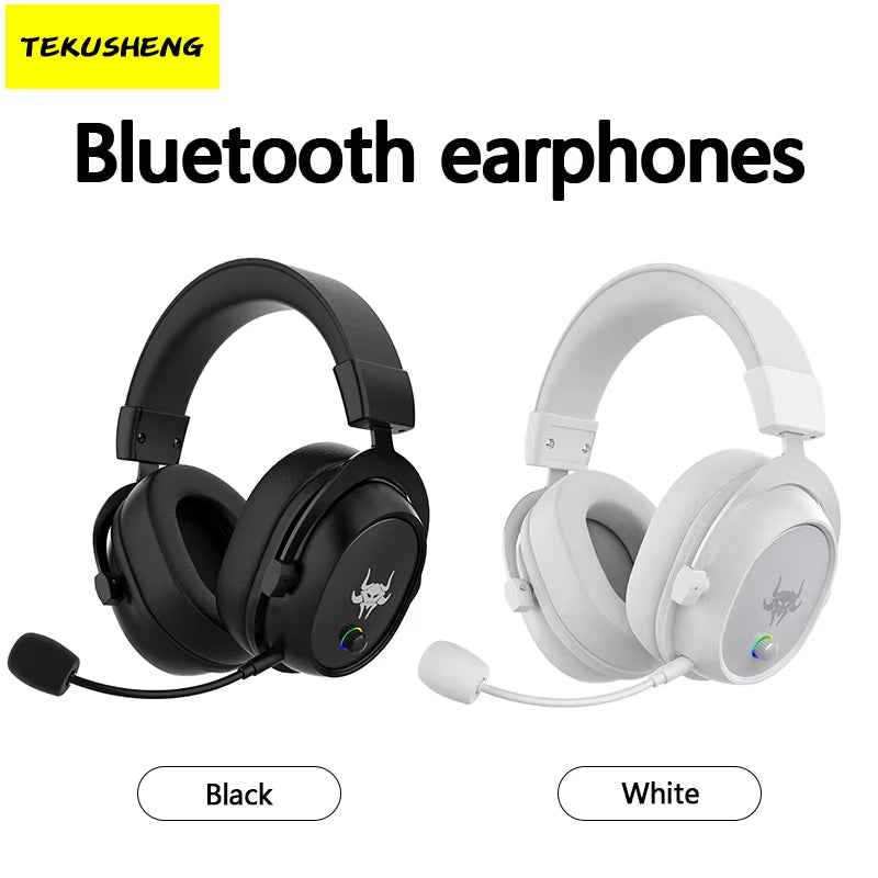 High-End 2.4G Wireless Headphones with Bluetooth Gaming Headset with Microphone Noise Canceling Headphones
