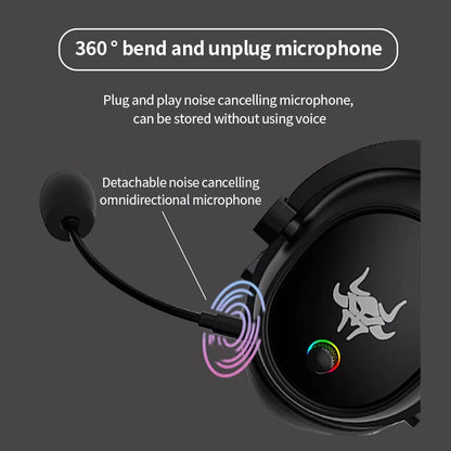 High-End 2.4G Wireless Headphones with Bluetooth Gaming Headset with Microphone Noise Canceling Headphones