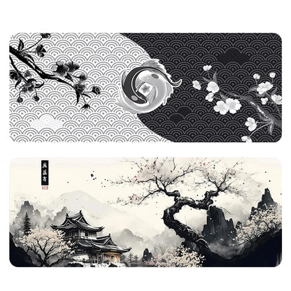 Large mousepad for gaming/work japanese style design