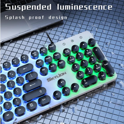 H300 Wired 104 Keys Membrane Keyboard Many Kinds of Colorful Lighting Gaming and Office for Windows and IOS System