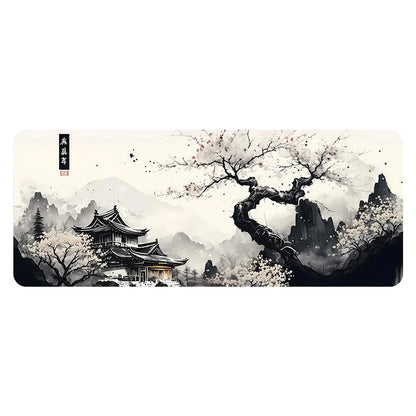 Large mousepad for gaming/work japanese style design