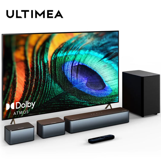 410W Peak Power 5.1 Soundbar with Dolby Atmos, 3D Surround Soundbar for TV, Wireless Subwoofer, Home Theater TV Speakers