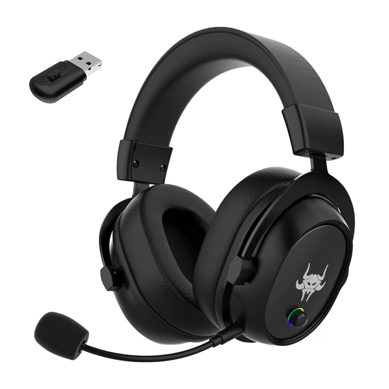 High-End 2.4G Wireless Headphones with Bluetooth Gaming Headset with Microphone Noise Canceling Headphones